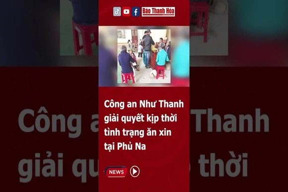 Công an huyện Như Thanh xử lý tình trạng ăn xin tại Phủ Na