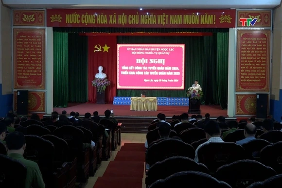Huyện Ngọc Lặc tổng kết công tác tuyển quân năm 2024