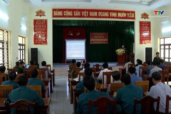 Thiệu Hoá: Tập huấn diễn tập Khu vực phòng thủ huyện năm 2024