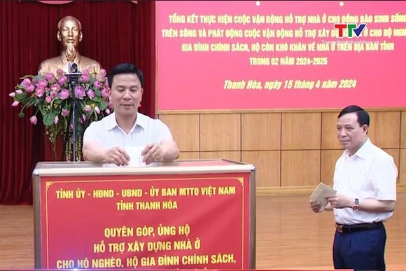 Ủng hộ xây dựng nhà ở cho các hộ khó khăn ở Thanh Hóa
