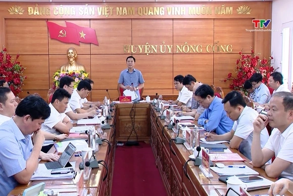 Bí thư Tỉnh ủy Đỗ Trọng Hưng thăm và làm việc tại huyện Nông Cống