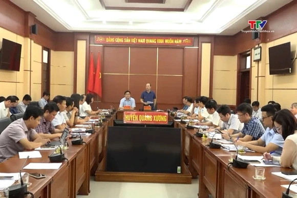 Ban Chỉ đạo xây dựng Nông thôn mới tỉnh làm việc tại huyện Quảng Xương