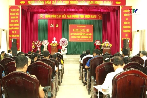 Huyện Triệu Sơn lấy ý kiến cử tri về sáp nhập xã Thọ Vực vào xã Thọ Phú