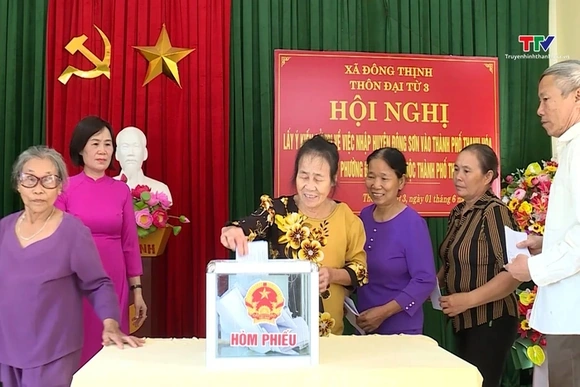 Cử tri thống nhất cao và tin tưởng vào sự phát triển khi mở rộng không gian thành phố Thanh Hoá