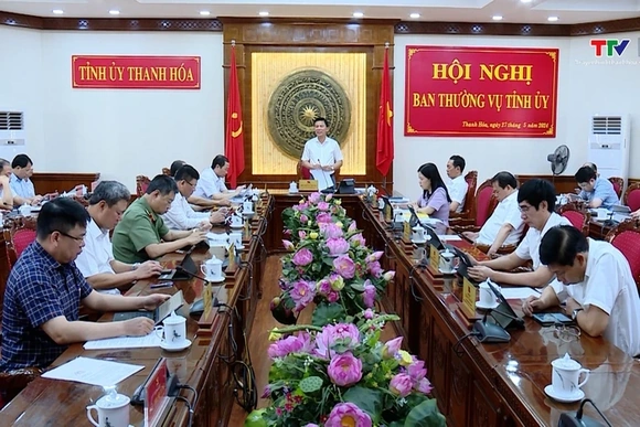 Hội nghị Ban Thường vụ Tỉnh uỷ ngày 27/5