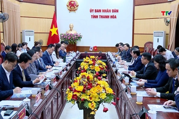 Chủ tịch Ủy ban Nhân dân tỉnh tiếp các doanh nghiệp Hàn Quốc