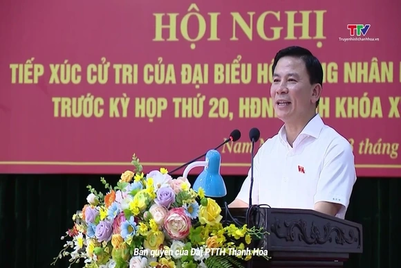 Bí thư Tỉnh ủy và các đại biểu HĐND tỉnh tiếp xúc cử tri thành phố Thanh Hóa