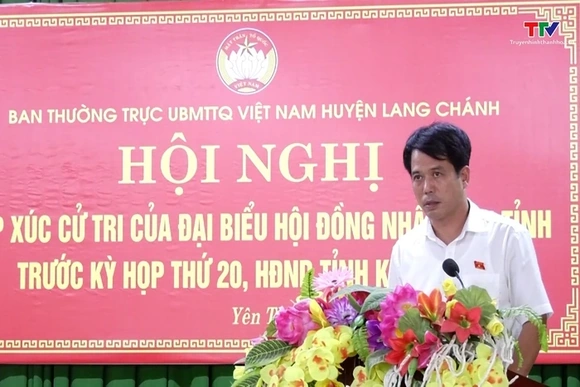 Đại biểu  HĐND tỉnh tiếp xúc cử tri tại huyện Lang Chánh