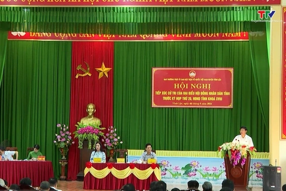 Đại biểu  HĐND tỉnh tiếp xúc cử tri huyện Vĩnh Lộc