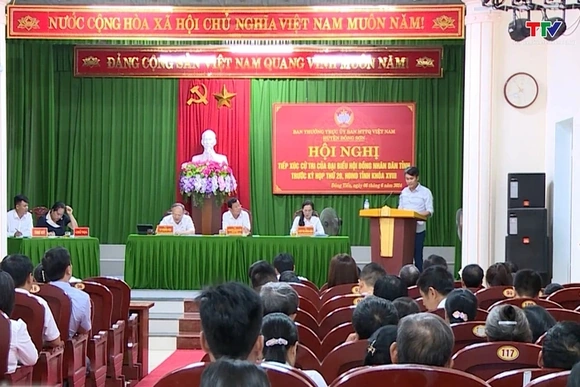 Đại biểu HĐND tỉnh  tiếp xúc cử tri huyện Đông Sơn