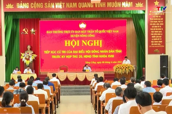 Đại biểu HĐND tỉnh  tiếp xúc cử tri tại huyện Nông Cống