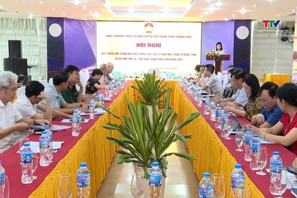 Hội nghị lấy ý kiến góp ý vào dự thảo thông báo của Ủy ban Mặt trận Tổ quốc tỉnh tại kỳ họp thứ 20 –