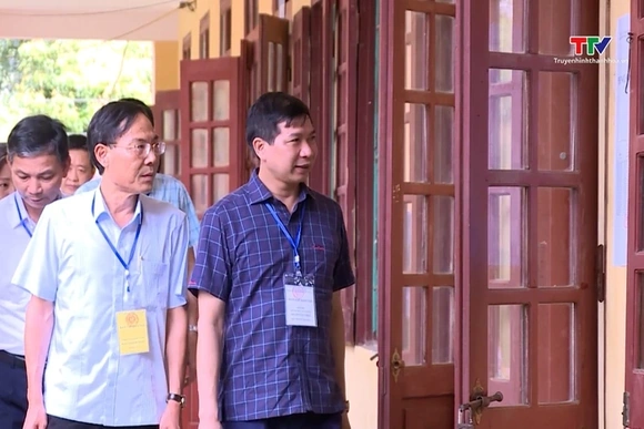 Ban Chỉ đạo thi Tốt nghiệp THPT 2024 tỉnh Thanh Hóa kiểm tra công tác tổ chức thi
