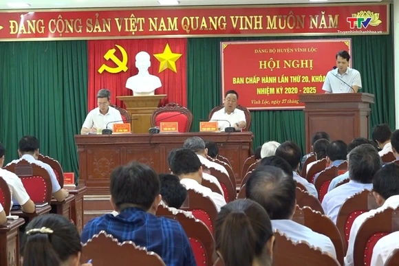 Hội nghị lần thứ 20 Ban Chấp hành Đảng bộ huyện Vĩnh Lộc khóa XXVI