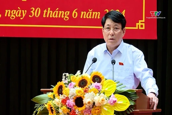 Thường trực Ban Bí thư Lương Cường tiếp xúc cử tri tại thành phố Thanh Hoá