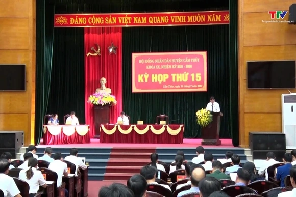 Kỳ họp thứ 15, Hội đồng Nhân dân huyện Cẩm Thủy khóa XX