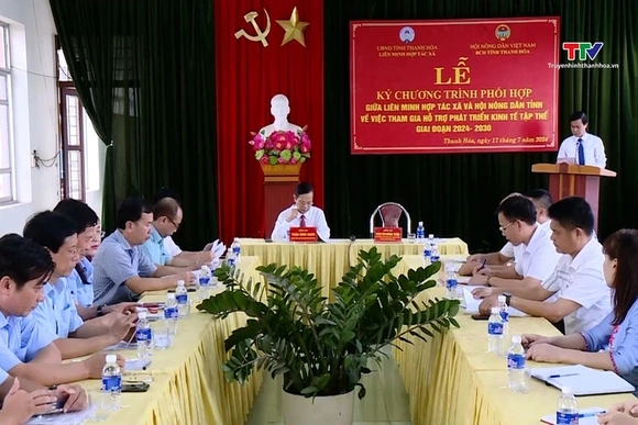 Ký kết chương trình phối hợp hỗ trợ phát triển kinh tế tập thể giai đoạn 2024 - 2030
