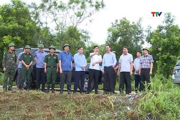 Phó Bí thư Tỉnh ủy Trịnh Tuấn Sinh kiểm tra công tác công tác ứng phó với bão số 3