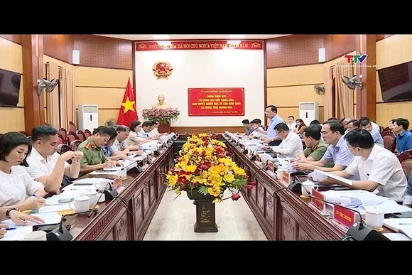 Đoàn giám sát của Uỷ ban Thường vụ Quốc hội làm việc với tỉnh Thanh Hoá