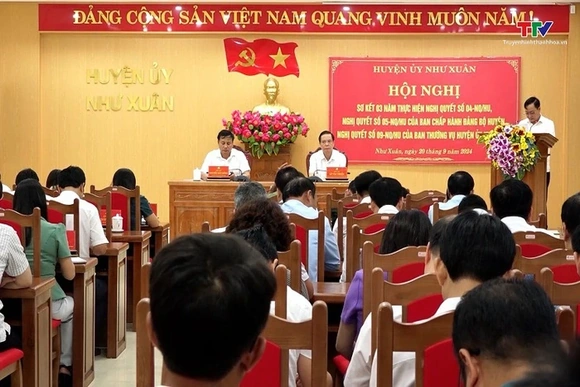 Như Xuân: Sơ kết 03 năm thực hiện các Nghị quyết chuyên đề của Ban Chấp hành Đảng bộ huyện, Ban Thườ