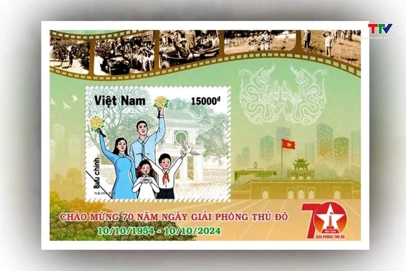 Phát hành bộ tem chào mừng 70 năm Ngày Giải phóng Thủ đô