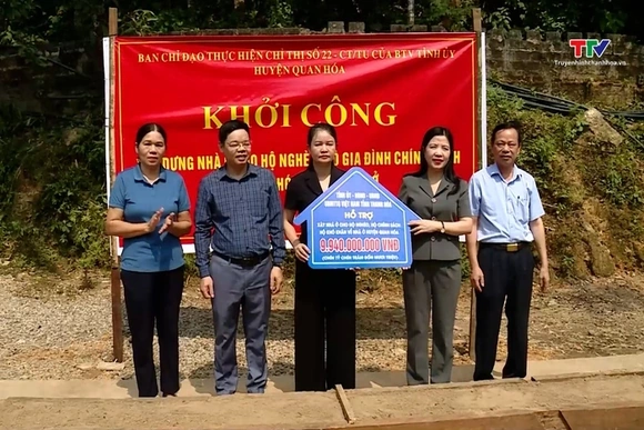 Trưởng Ban Dân vận Tỉnh ủy, Chủ tịch Ủy ban MTTQ tỉnh dự Lễ khởi công xây dựng nhà ở