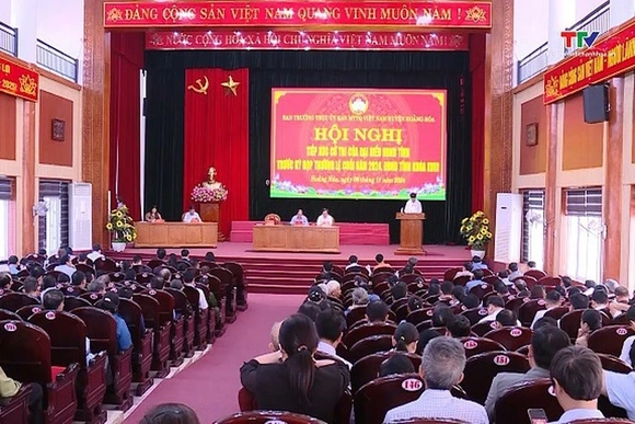 Tổ đại biểu HĐND tỉnh tiếp xúc cử tri huyện Hoằng Hoá