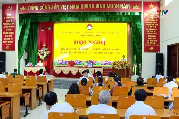 Đại biểu Hội đồng Nhân dân tỉnh Thanh Hóa tiếp xúc cử tri huyện Nông Cống