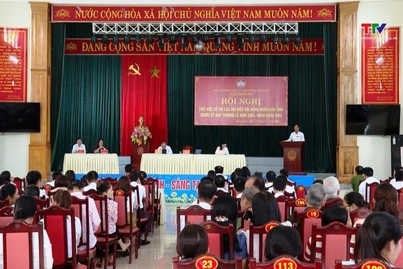 Đại biểu Hội đồng nhân dân tỉnh tiếp xúc cử tri tại huyện Đông Sơn trước kỳ họp thường lệ cuối năm 2