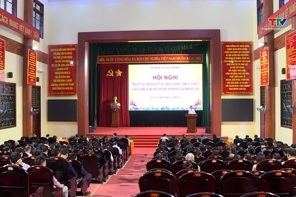Hà Trung: Tổng kết Nghị quyết số 13 của Ban Thường vụ Huyện ủy