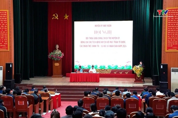 Như Xuân: Đối thoại giữa người đứng đầu cấp ủy, chính quyền với Mặt trận Tổ quốc, các đoàn thể và Nh