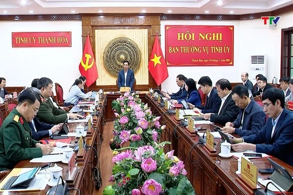Hội  nghị Ban  Thường vụ  Tỉnh ủy ngày 28/11