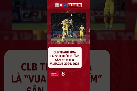 CLB Đông Á Thanh Hóa dẫn đầu V-League nhờ phong độ sân khách ấn tượng