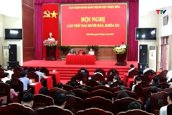 Huyện Thiệu Hóa: Năm 2024, 27/27 chỉ tiêu chủ yếu đạt và vượt
