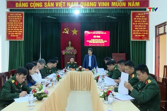 Đảng ủy Quân sự huyện Ngọc Lặc ra nghị quyết lãnh đạo