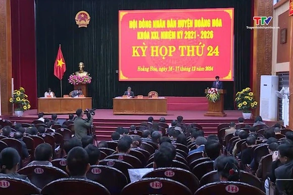 Khai mạc kỳ họp thứ 24, HĐND huyện Hoằng Hóa khóa XXI