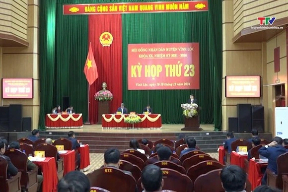 Kỳ họp thứ 23 Hội đồng Nhân dân huyện Vĩnh Lộc khoá XX