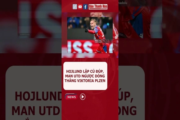 Hojlund lập cú đúp, #ManUtd ngược dòng thắng Viktoria Plzen