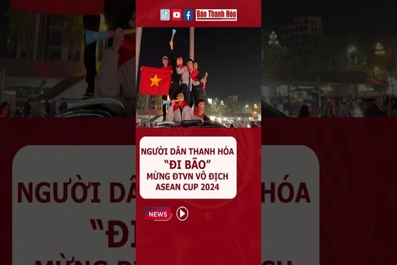 Người dân Thanh Hóa “đi bão” tưng bừng mừng đội tuyển Việt Nam vô địch #aseancup2024