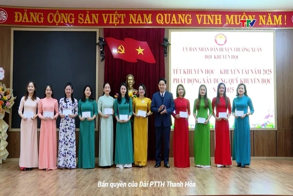 Hội khuyến học huyện Thường Xuân tổ chức Tết khuyến học Xuân Ất Tỵ 2025