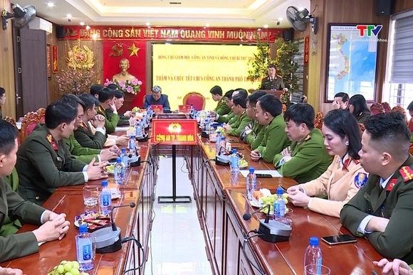 Lãnh đạo Công an tỉnh và thành phố Thanh Hóa kiểm tra, chúc Tết các đơn vị công an trên địa bàn TP