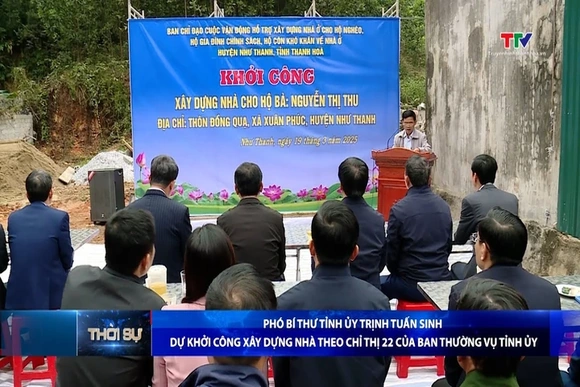 Phó Bí thư Tỉnh ủy Trịnh Tuấn Sinh dự khởi công xây dựng nhà theo Chỉ thị 22 của Ban Thường vụ Tỉnh 