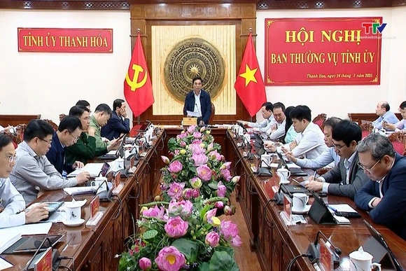 Hội nghị Ban Thường vụ Tỉnh ủy ngày 26/3
