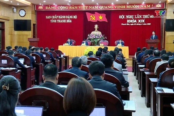 Hội nghị lần thứ 40 Ban Chấp hành Đảng bộ tỉnh khóa XIX