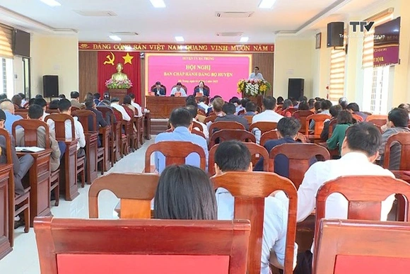 Hội nghị Ban chấp hành Đảng bộ huyện Hà Trung Quý 1 năm 2025