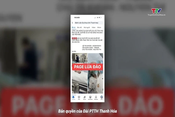Cảnh báo giả mạo trang facebook của Bệnh viện Đa khoa tỉnh Thanh Hóa