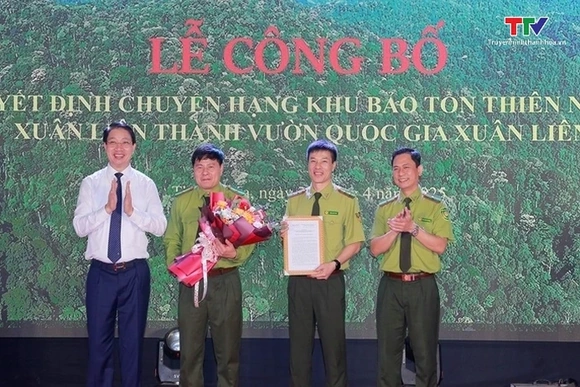 Công bố Quyết định nâng hạng Khu Bảo tồn thiên nhiên Xuân Liên thành Vườn Quốc gia Xuân Liên
