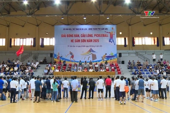 Sôi nổi Giải bóng bàn, cầu lông, pickleball hè Sầm Sơn năm 2025