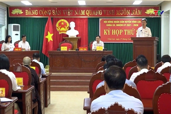 Hội đồng Nhân dân huyện Vĩnh Lộc tổ chức kỳ họp chuyên đề, thống nhất điều chỉnh tên gọi các xã sau 