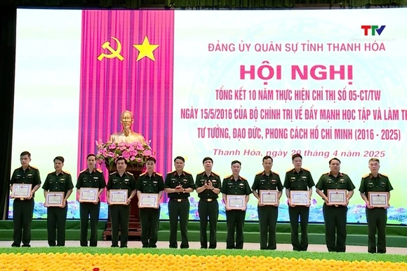 Đảng ủy Quân sự tỉnh Thanh Hóa tổng kết 10 năm thực hiện Chỉ thị số 05 của Bộ Chính trị